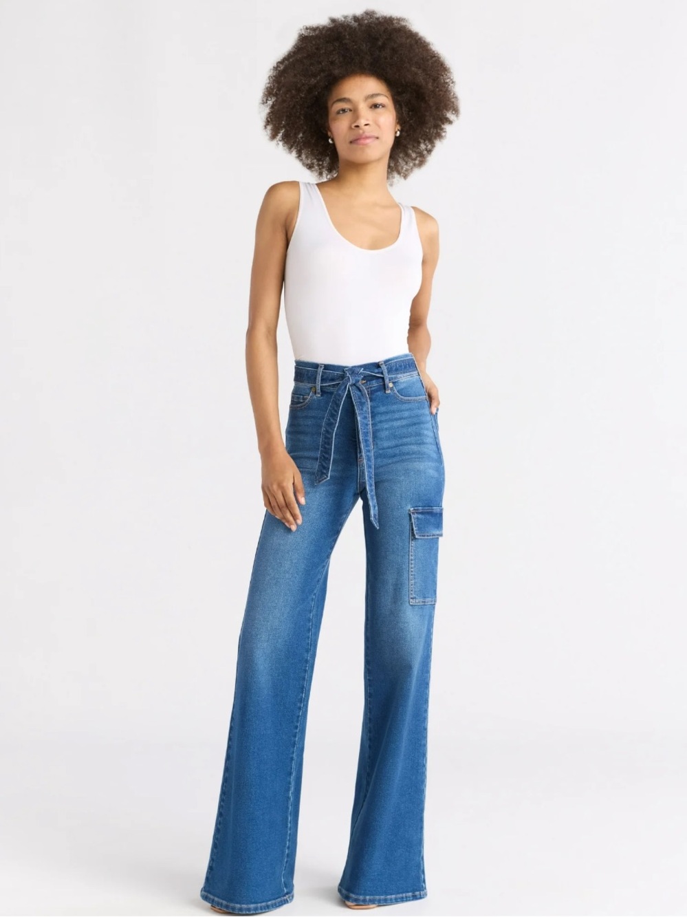 Sofia by Sofia Vergara Women's Margot Wide Leg High Rise Cargo, NWT, sizes 8&12 - Picture 4 of 6